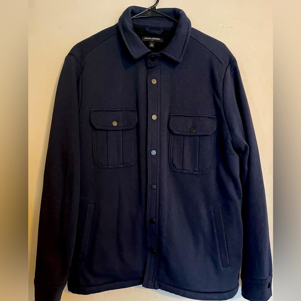 Banana Republic Blue Lightweight Shirt Jacket